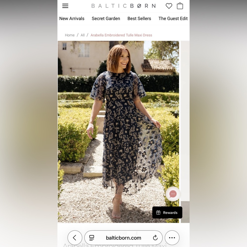 Baltic Born Navy and Gold Maxi Dress - Picture 7 of 10